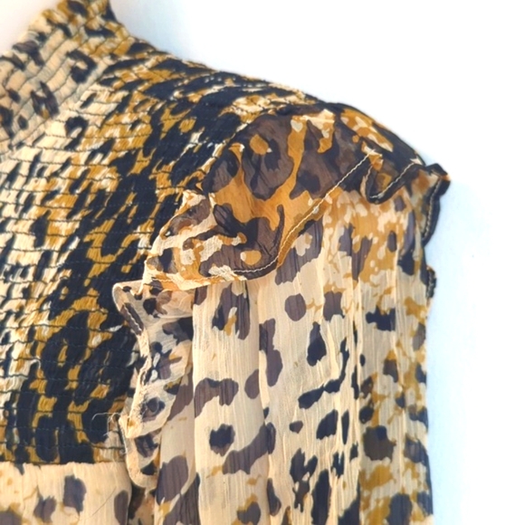 Free People Roma Animal-Print Top S - Picture 10 of 16